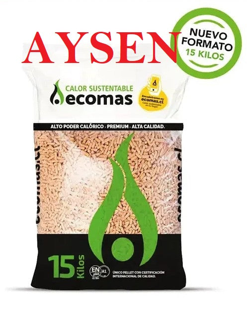 Pellet para Calefacción Ecomas 15kg - Puerto Aysén