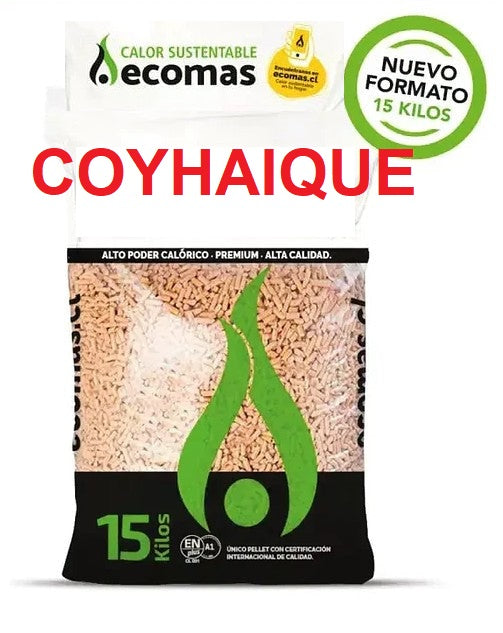 BOLSA DE PELLET DE 15 KG PARA CALEFACCION, COYHAIQUE
