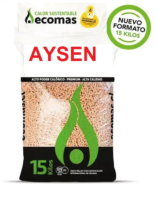 Pellet para Calefacción Ecomas 15kg - Puerto Aysén