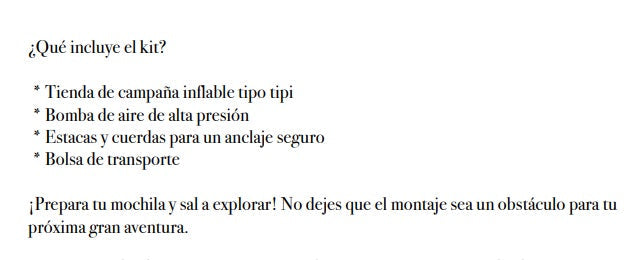 CARPA IMPERMEABLE SM INFLABLE MODELO 8889