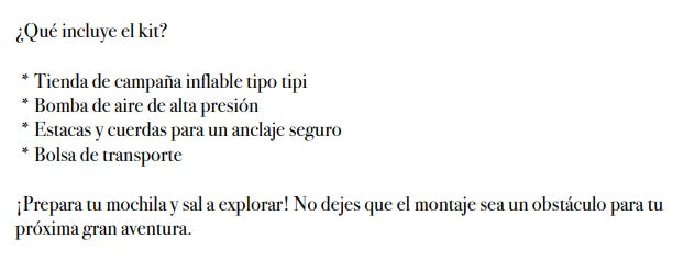 CARPA IMPERMEABLE SM INFLABLE MODELO 8891