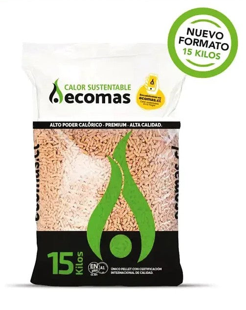 Pellet para Calefacción Ecomas 15kg - Puerto Aysén