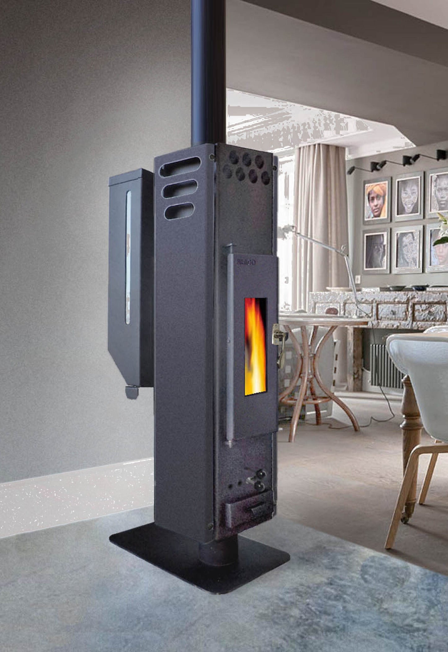 ESTUFA DE PELLET SIN CORRIENTE MARCA BRACO